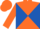 Silk - Orange and Royal Blue diabolo, Orange sleeves and cap
