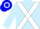 Silk - Light Blue, White cross belts and cap with Blue hoop