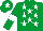 Silk - Emerald Green, White stars, armlets and star on cap