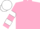 Silk - Pink, White hooped sleeves, White cap