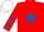 Silk - Red, Royal Blue star, Red sleeves, Royal Blue stars, White cap