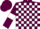 Silk - Maroon and White check, Maroon sleeves, White armlets