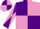 Silk - Purple and Mauve (quartered), diabolo on sleeves