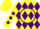 Silk - Yellow, Purple Circle, Purple Diamonds