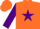 Silk - Orange, Purple Star, Purple Sleeves