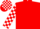 Silk - Red and White Quarters, Red Blocks on