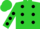 Silk - Lime Green, Black Polka spots