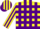 Silk - Yellow, Purple Blocks, Purple Stripes