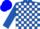 Silk - Royal Blue, White Blocks, Blue Cap