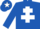 Silk - ROYAL BLUE, white cross of lorraine, royal blue cap, white star