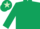 Silk - DARK GREEN, dark green cap, light green star