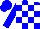 Silk - Blue, White Blocks