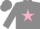 Silk - grey, Pink Star