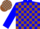 Silk - Blue, grey and brown blocks and cap