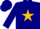 Silk - Navy Blue, Gold Star on Left Front, Gold