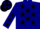 Silk - Navy Blue, Black 'H' and Stars on Gold