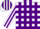 Silk - White and purple blocks, purple stripes