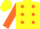 Silk - Yellow, Orange spots, Orange Sleeves