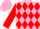 Silk - Pink, Red Diamonds, Red Sleeves
