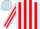 Silk - Light Blue, White Stripes, Red Stripes
