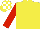 Silk - YELLOW, red sleeves, yellow & white check cap