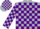 Silk - Silver, Purple 'J&E', Purple Blocks