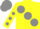 Silk - YELLOW, large grey spots, yellow sleeves, grey spots, grey cap