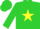 Silk - Lime Green, Yellow Star, Lime Green Cap