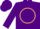 Silk - Purple, Tan 'S' In Tan Circle, Purple