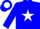 Silk - Blue, Blue Star of David on White disc,