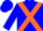 Silk - Blue, Orange cross belts