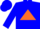 Silk - BLUE, white marlin, orange triangle on