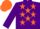 Silk - Purple, Orange Stars, Orange Cap