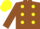 Silk - BROWN, yellow spots, yellow cap