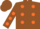 Silk - Brown, Orange Polka spots