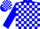 Silk - Blue, White Blocks, Blue Sleeves