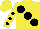 Silk - Yellow, large Black spots, Yellow sleeves, Black spots