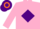 Silk - PINK, purple diamond, purple & orange hooped cap