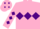 Silk - PINK, purple triple diamond & diamonds on sleeves, pink cap, purple diamonds