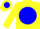 Silk - Yellow, Yellow 'N' on Blue disc, Yellow