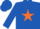 Silk - Royal Blue, Orange STAR & R, Royal Blue