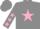 Silk - GREY, pink star & stars on sleeves, grey cap