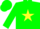 Silk - Green, yellow star, green cap