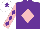 Silk - PURPLE, pink diamond, pink sleeves, purple diamonds, white cap, purple star