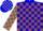 Silk - Blue, grey and Brown Blocks