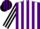 Silk - Purple, black and white stripes, black