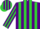 Silk - Purple, Lime Green Stripes on Right
