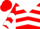 Silk - Red, White Yoke, White Chevrons on Red