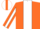 Silk - Neon Orange, White 'VLT', White Stripe