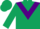 Silk - Dark Green, Purple Chevron, Purple